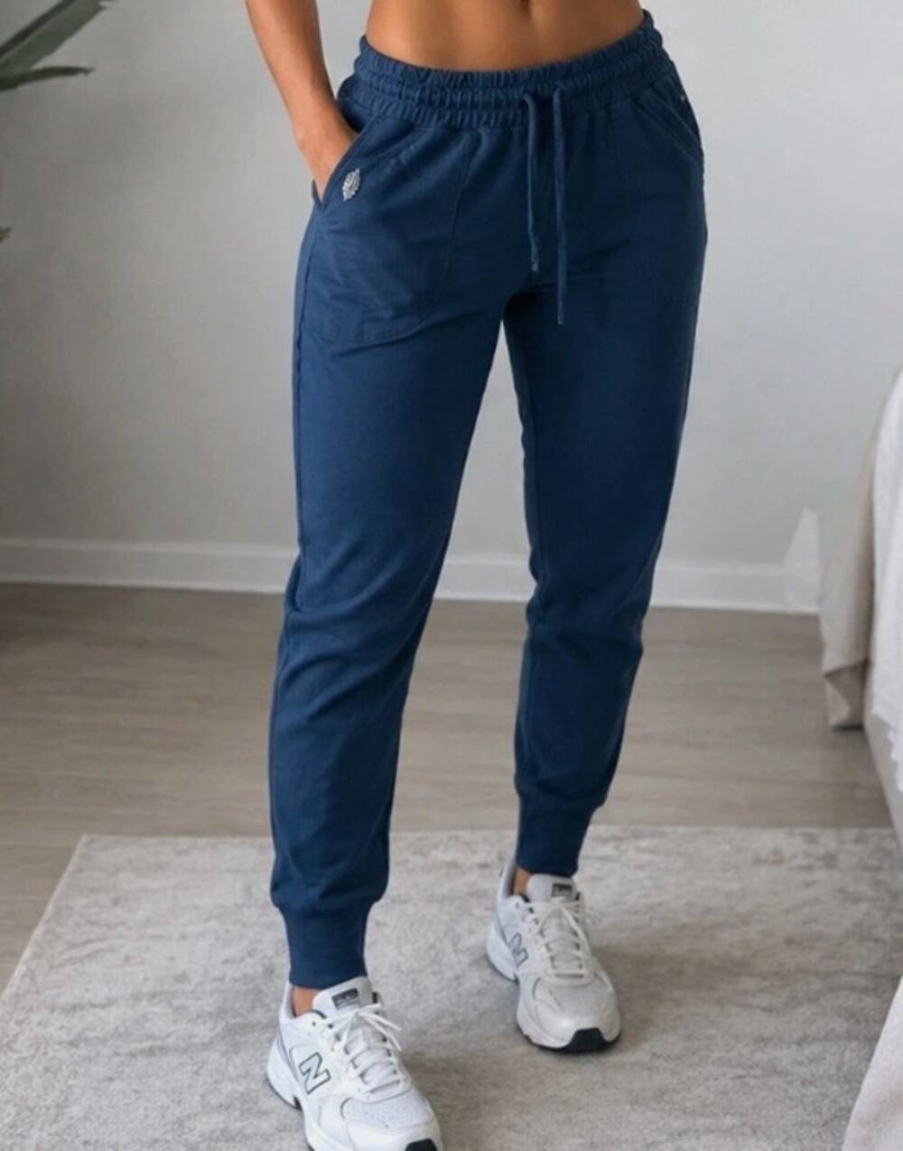 Free People Movement Sunny Skinny Sweatpants Women’s L Navy Blue Jogger Pants